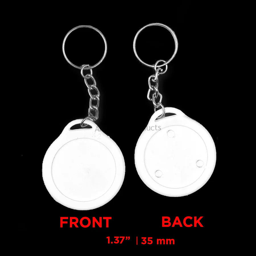 ROUND KEYCHAIN - 2 SIDE STICKER TYPE - 35X35 mm