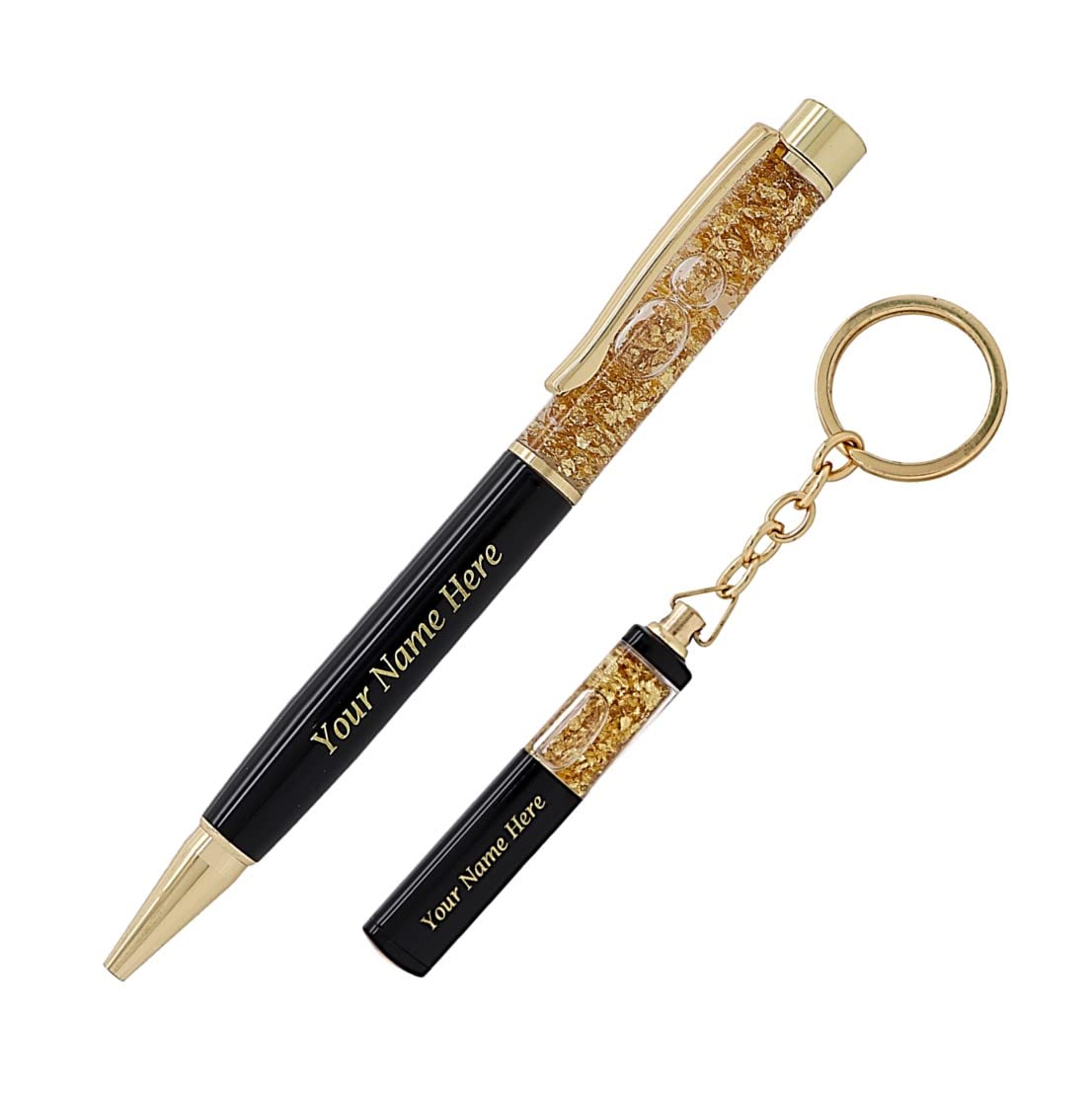 Personalized Pen & Keychain Combo – Multicolor Custom Gift Set