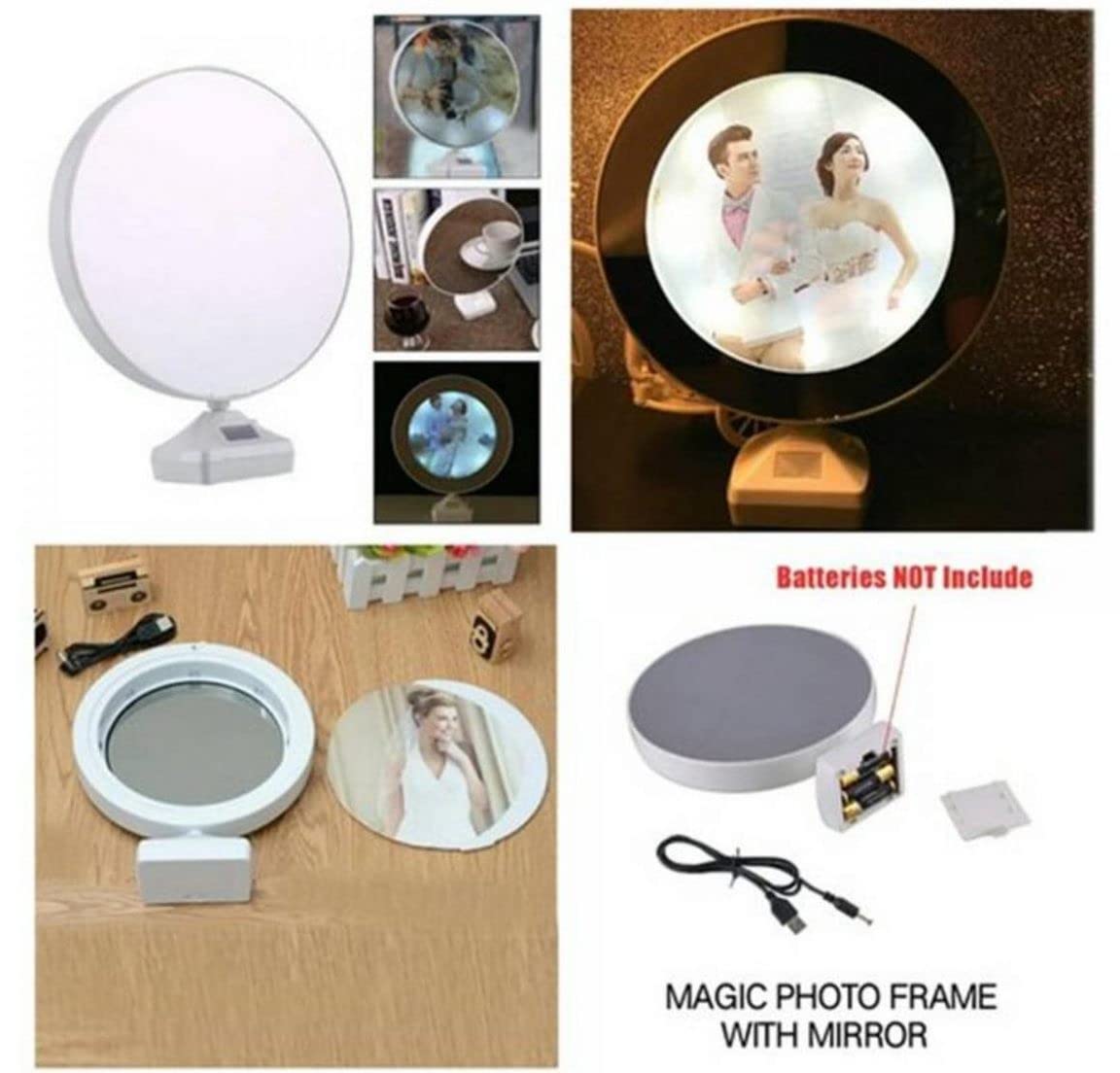 Magic Mirror with LED Light & Photo Display – Unique Gift & Home Décor