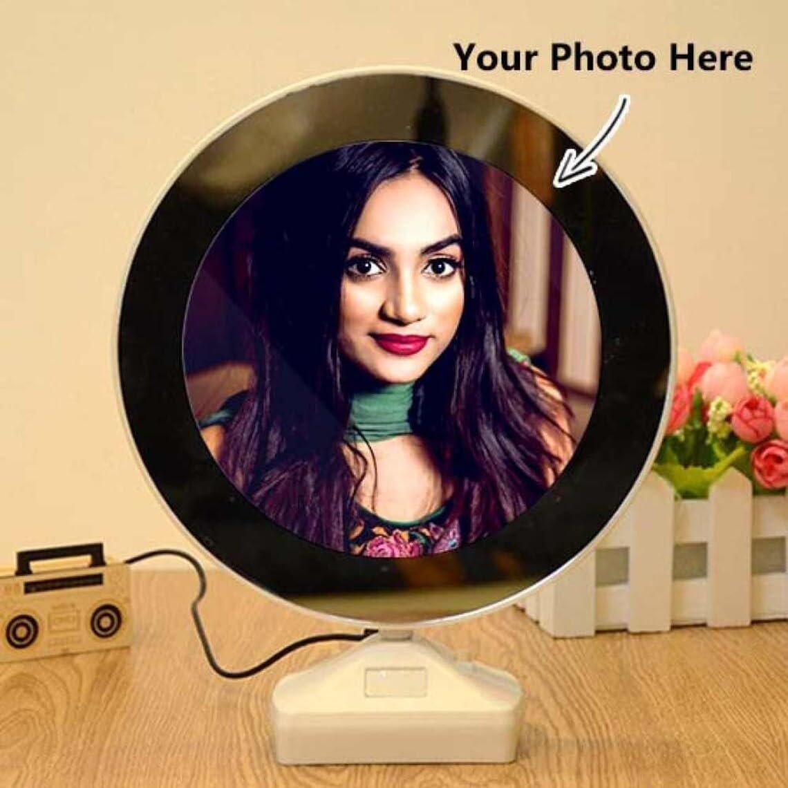 Magic Mirror with LED Light & Photo Display – Unique Gift & Home Décor