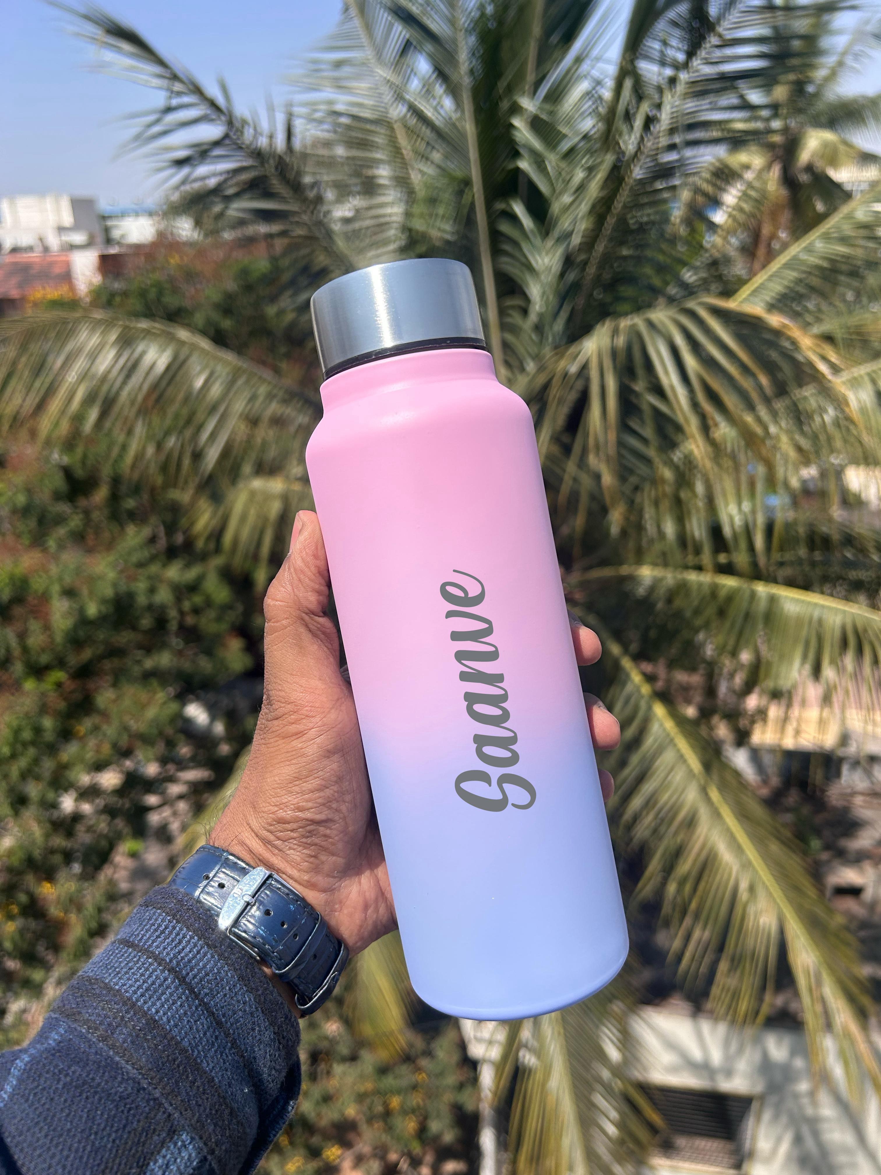 Atlantis Dual Shade Stainless Steel Bottle – 750ML (Name Customized)