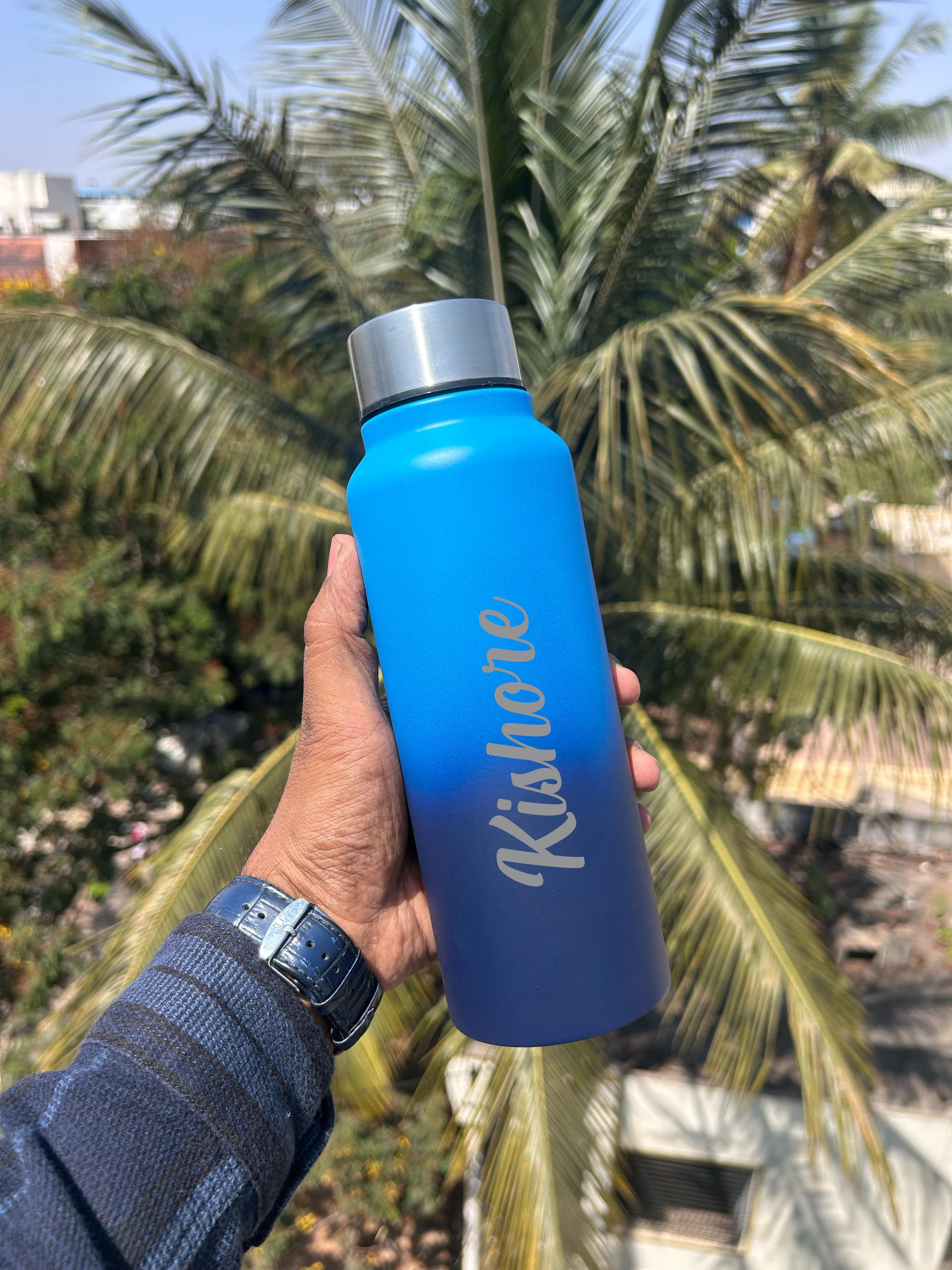 Atlantis Dual Shade Stainless Steel Bottle – 750ML (Name Customized)