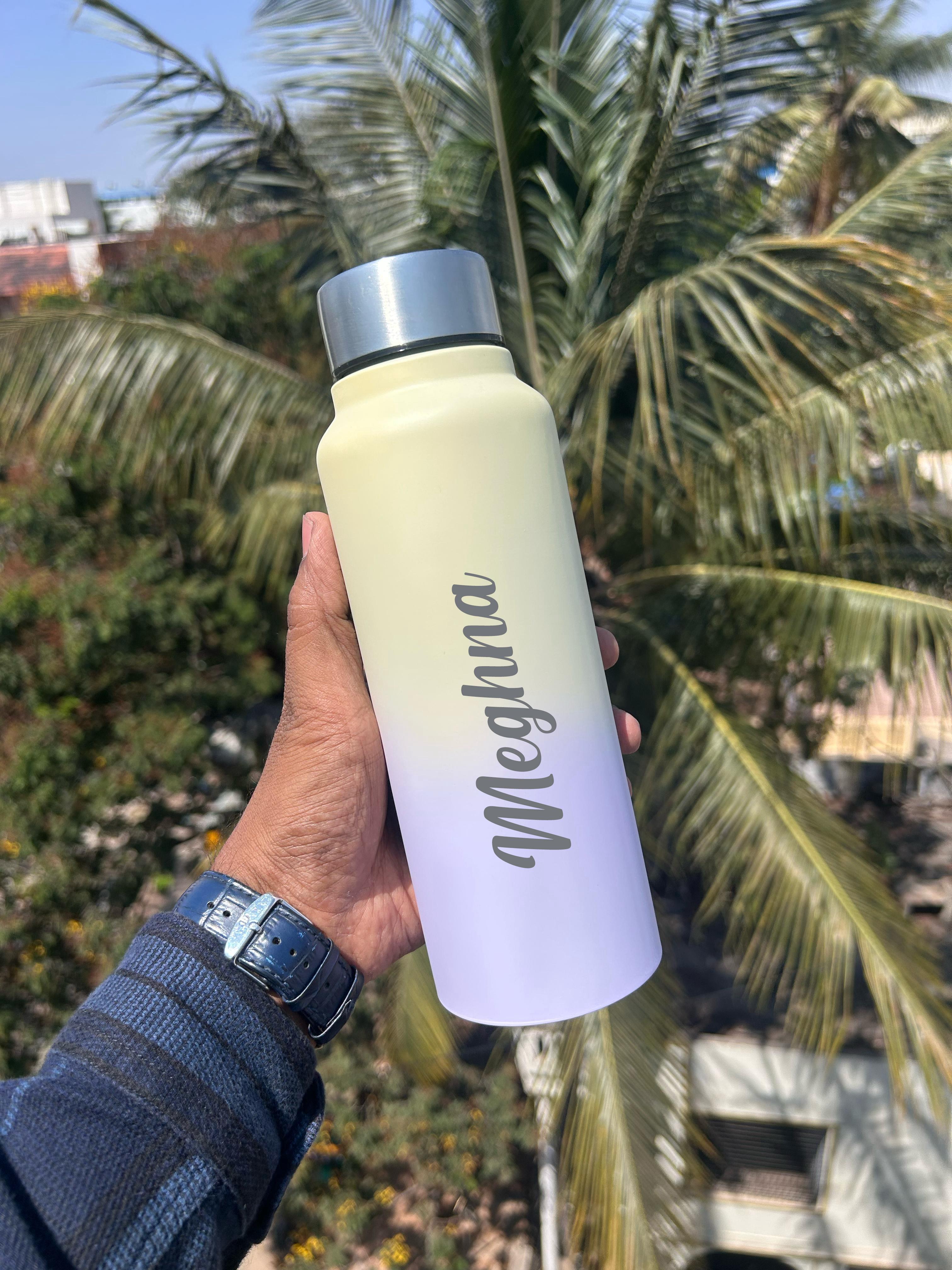 Atlantis Dual Shade Stainless Steel Bottle – 750ML (Name Customized)