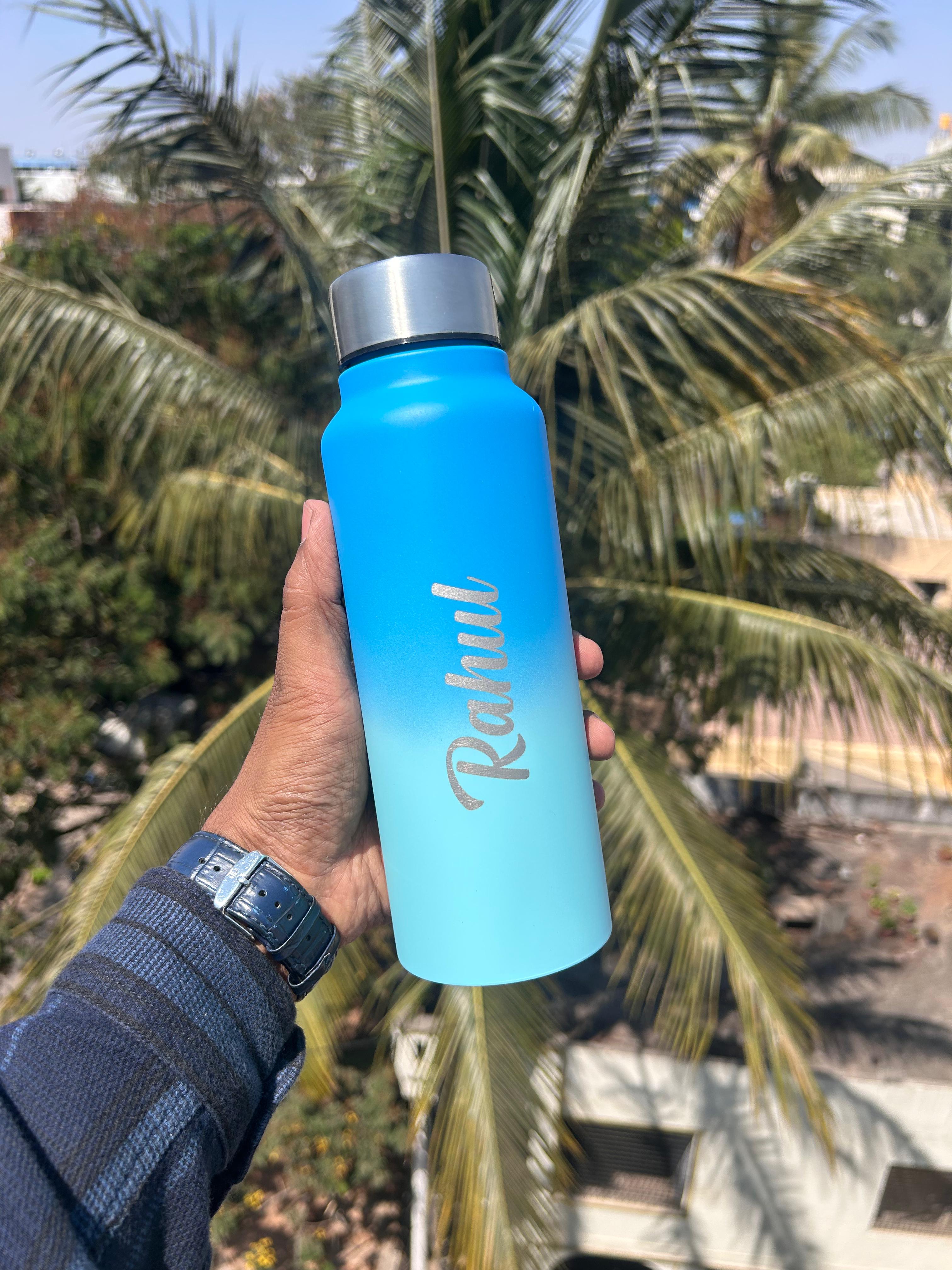 Atlantis Dual Shade Stainless Steel Bottle – 750ML (Name Customized)