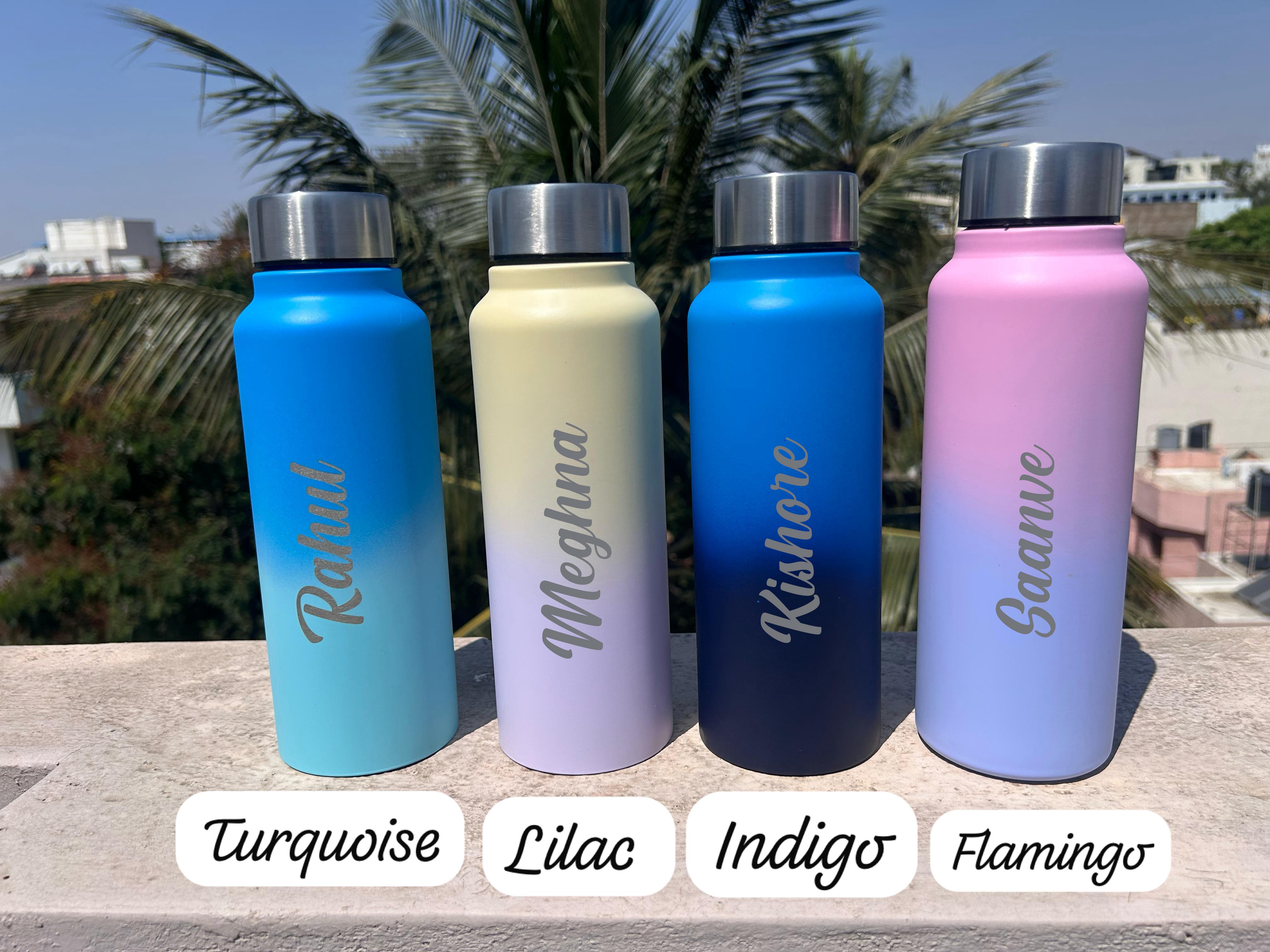Atlantis Dual Shade Stainless Steel Bottle – 750ML (Name Customized)